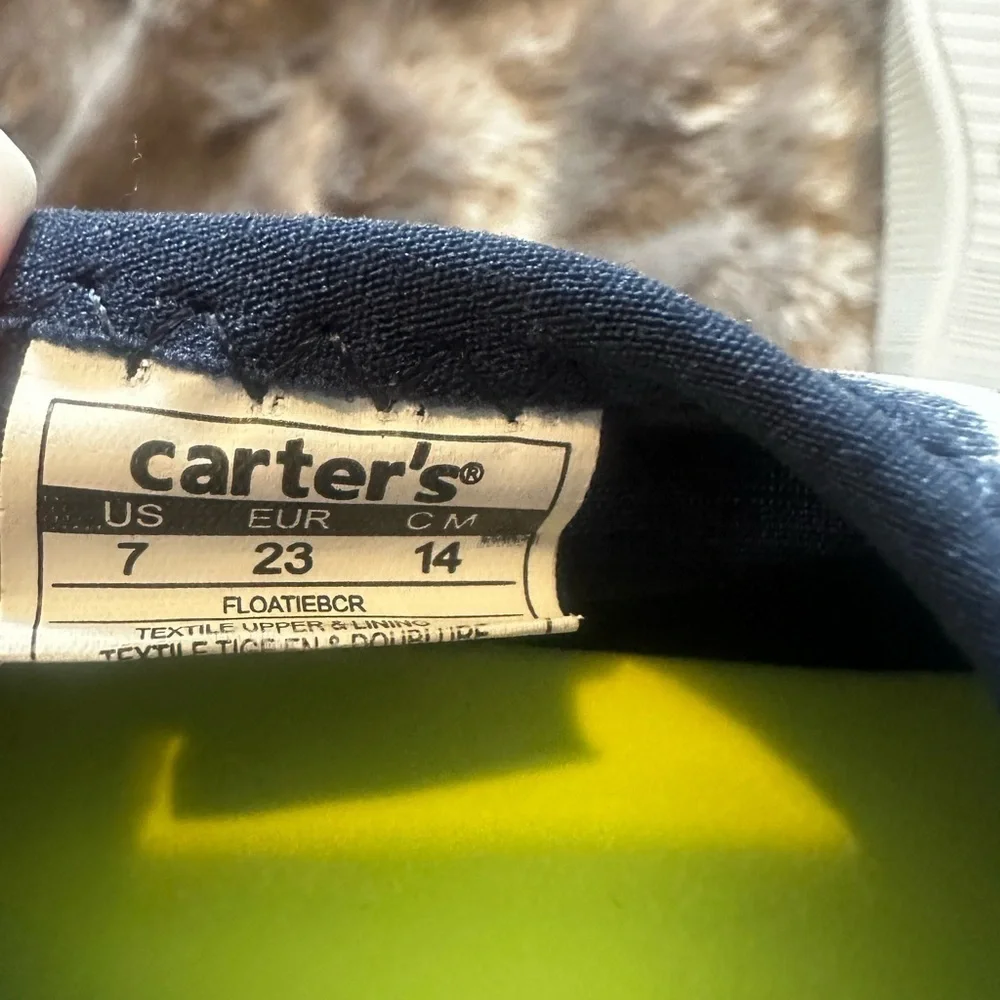 Carter's Blue and White Striped Kids Slip On Shoes for Pool or Beach